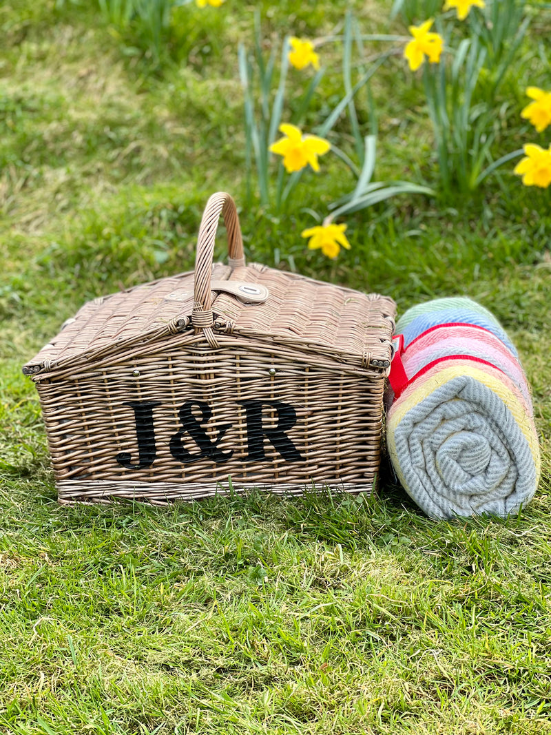 Double Lidded Four Person Picnic Basket