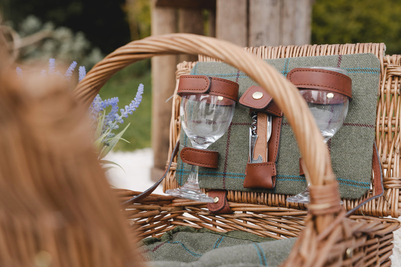 Double Lidded Two Person Picnic Basket