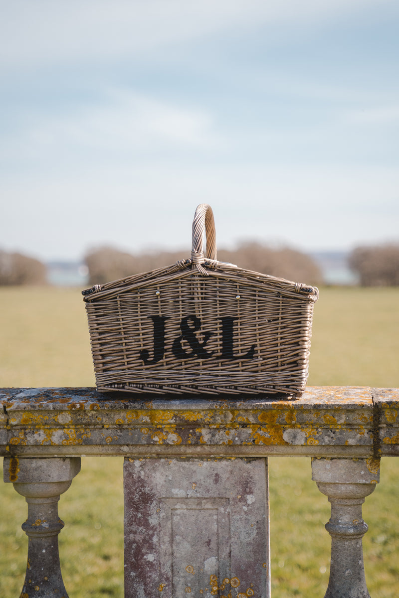 Double Lidded Four Person Picnic Basket